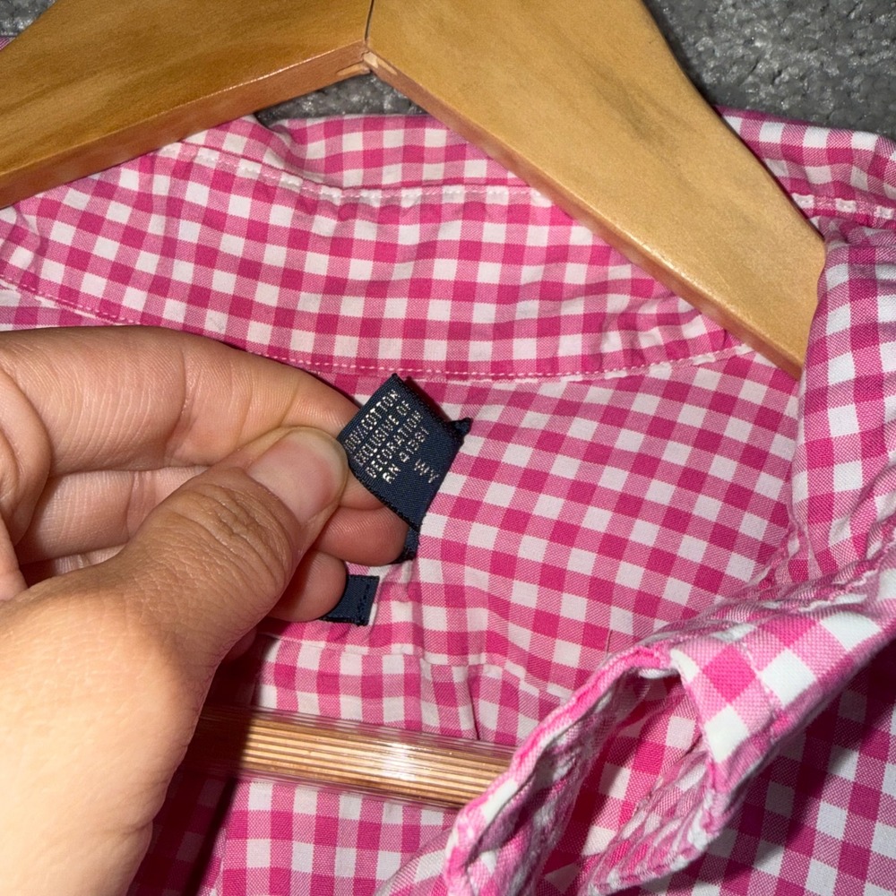 Ralph Lauren Men's L Classic Fit Pink Gingham Button Down Shirt Long Sleeve - Picture 10 of 11